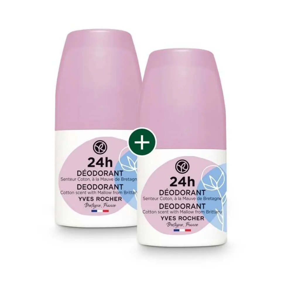 1+1 24h Deodorant Baumwollduft mit Malve aus der Bretagne