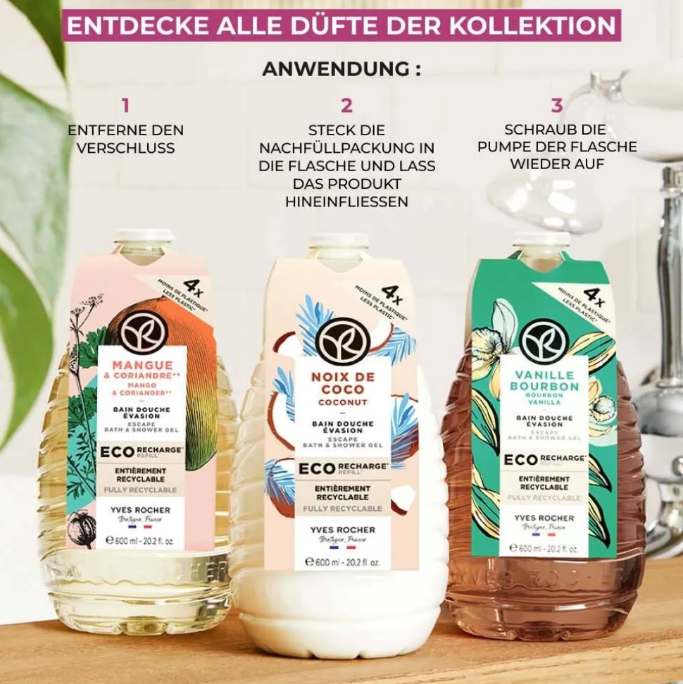 Nachfüllpack Duschgel Argan & Rosenblüten