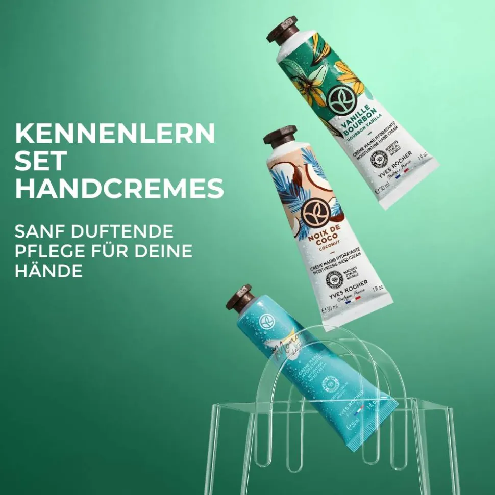 Trio Handcremes – Kokos, Vanille, Monoi